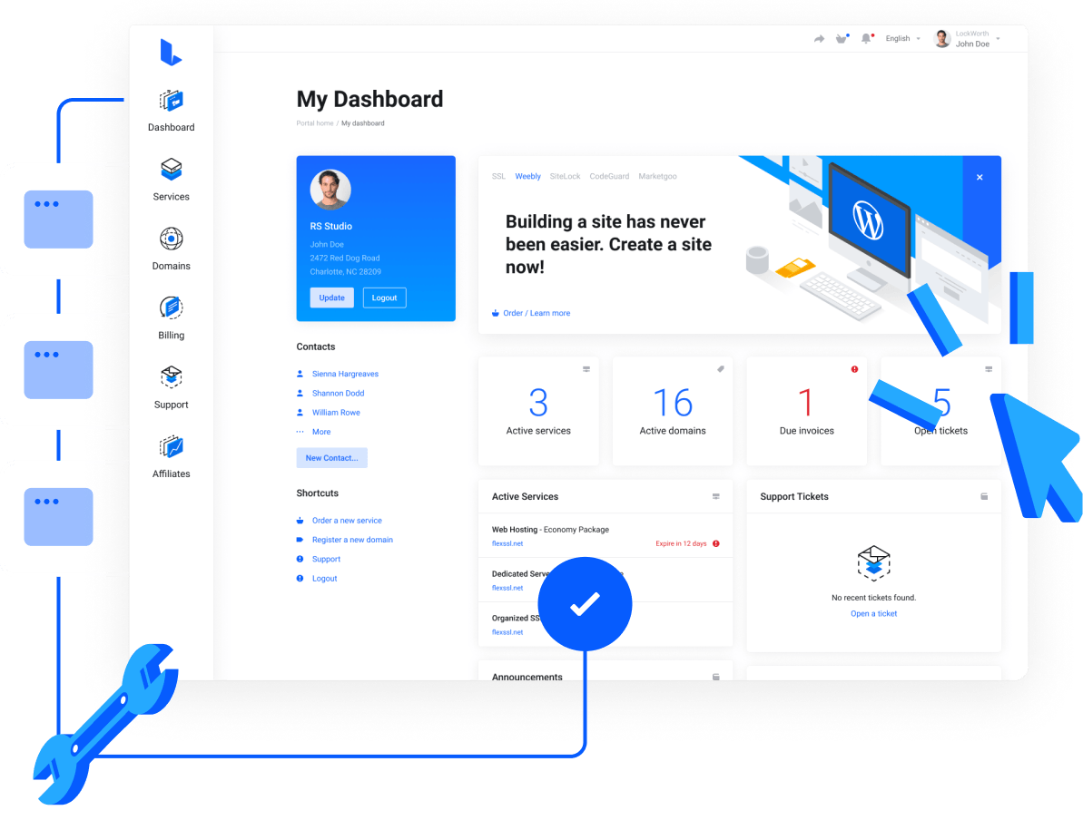 Einfache Domainverwaltung